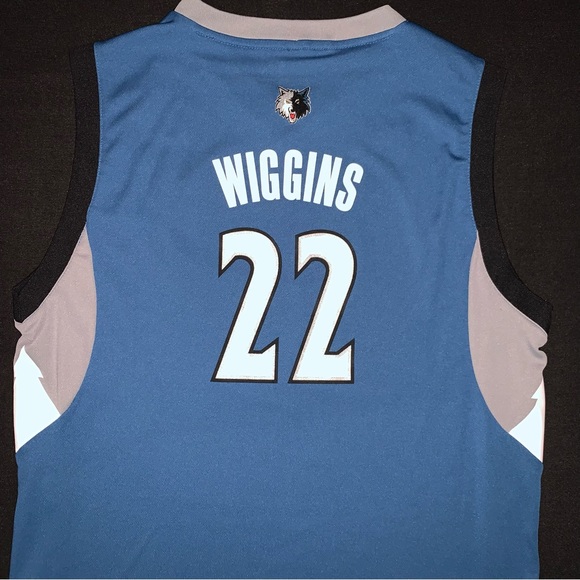 Adidas Andrew Wiggins Minnesota Timberwolves #22 Blue NBA Jersey Youth XL 18-20 - Picture 2 of 6
